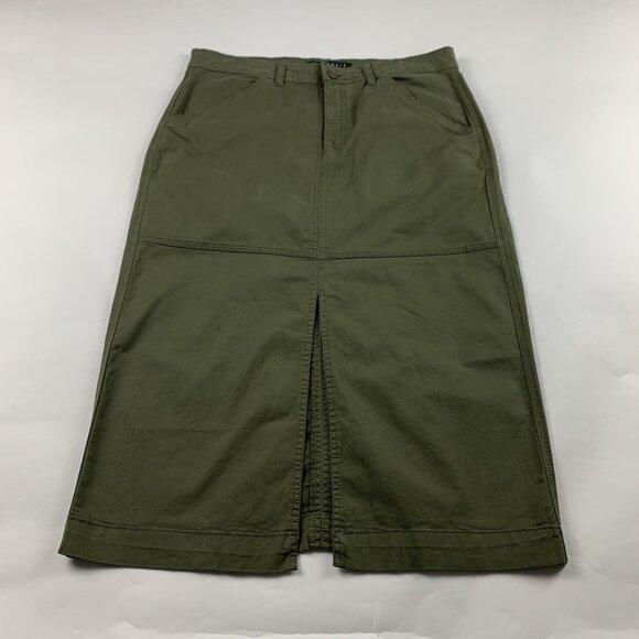 Sanctuary Dresses & Skirts - Sanctuary Dark Burnt Olive Canvas Split Front Triple Threat Maxi Skirt 29 New